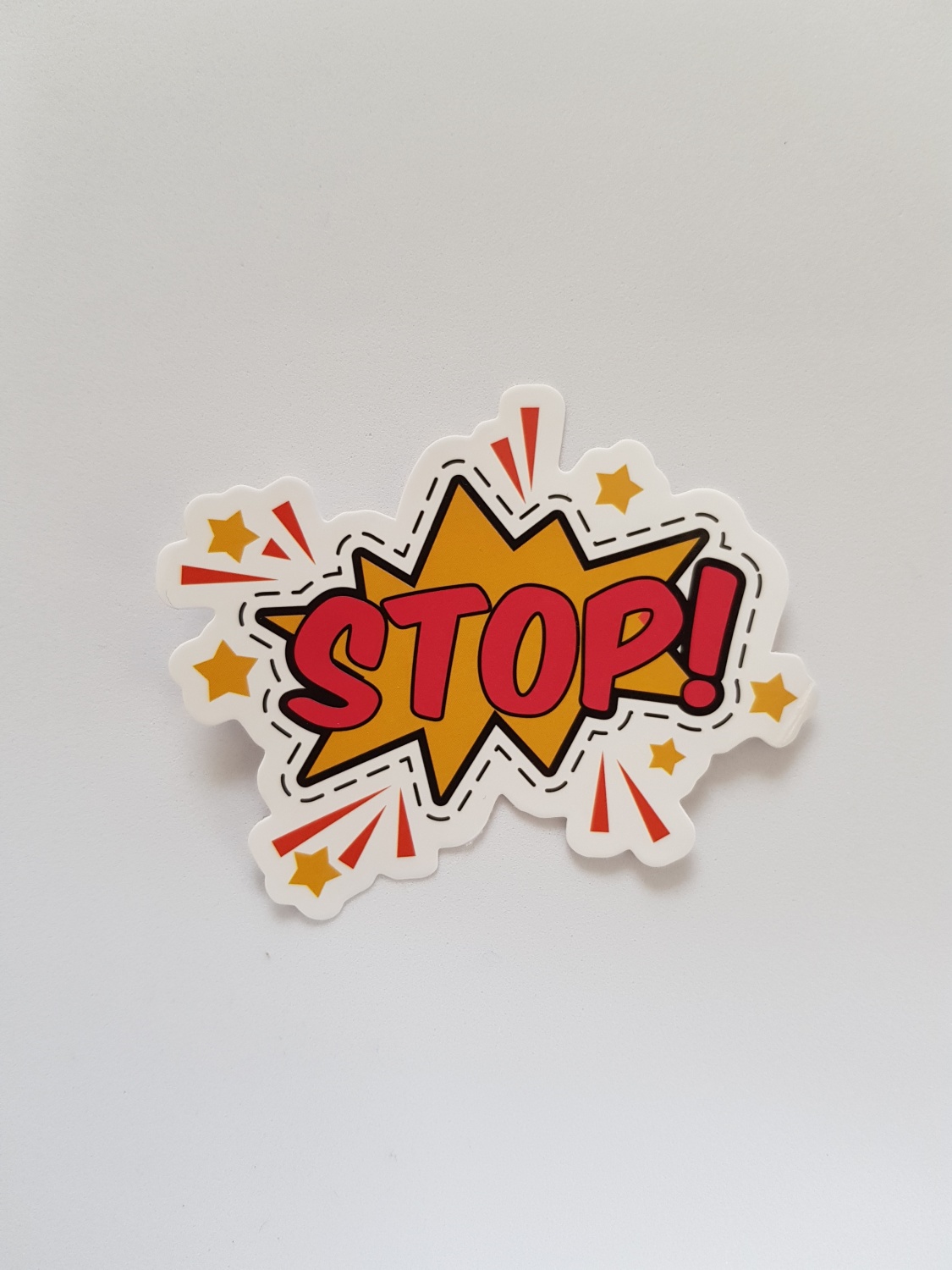 STOP stars sticker