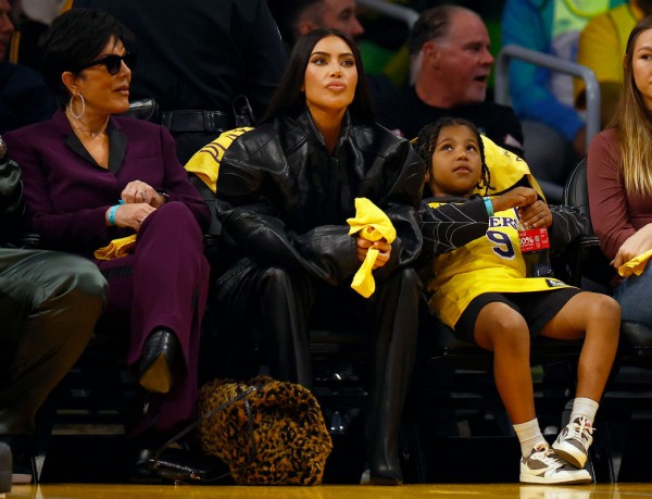 Kris Jenner, Kim Kardashian, and Saint West