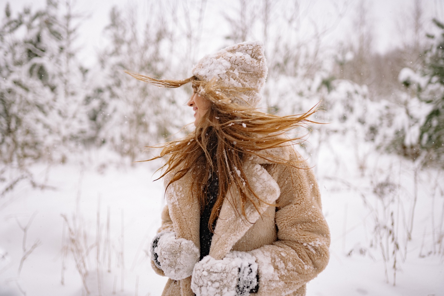 woman - winter hair