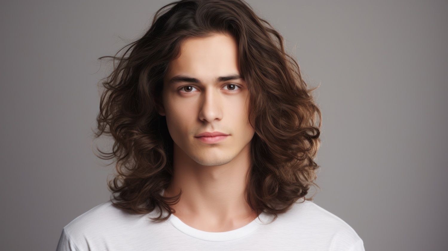 man - long curly hair