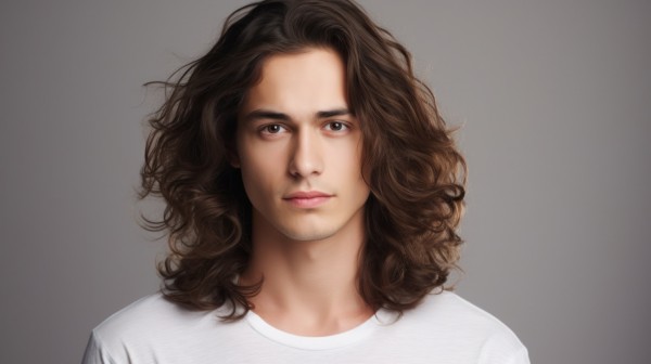 man - long curly hair