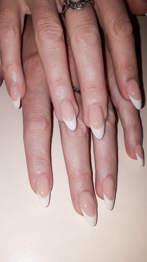 french tip manicure nails