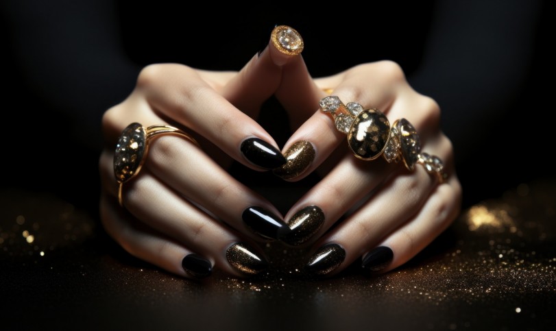 black nails 6