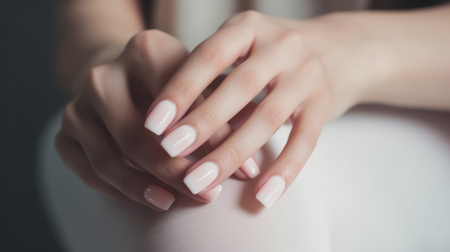 Milk nails manicure
