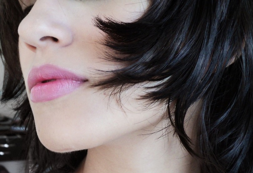 pink lips flawless skin