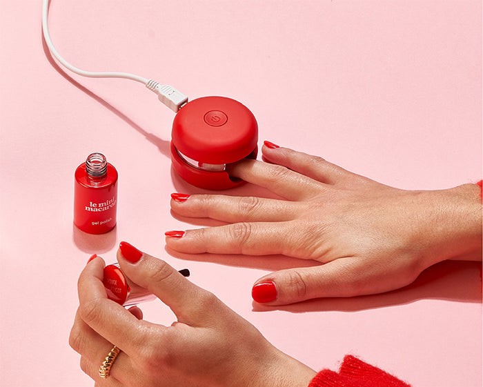 One-Step Gel Manicure Kits - Le Mini Macaron Cherry Red Gel Manicure Kit