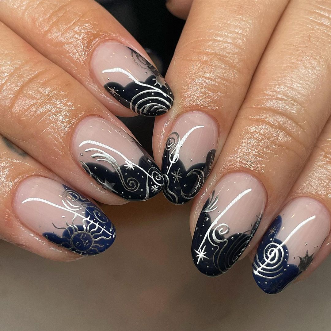 5 Black-Themed Celestial Nail Designs to Re-Create This Christmas Season 