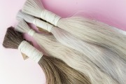 three blonde and one brunette hair extension 